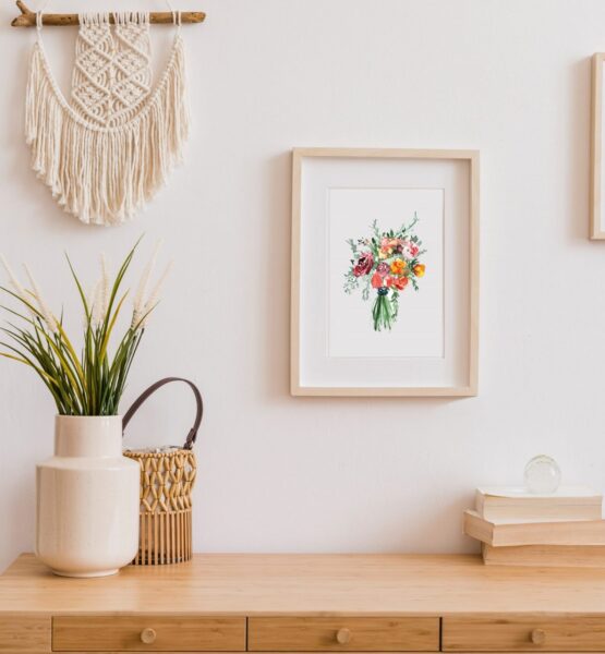 Artprint 'I brought you flowers' door Lieke Koster