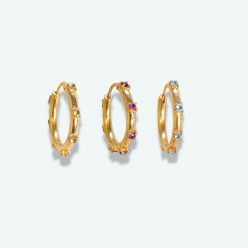 Oorbel ringen met edelstenen