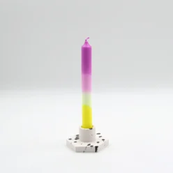 Kandelaar Black Splash en kaars Shocking Pineapple