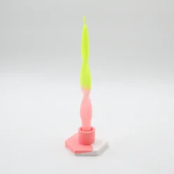 Kandelaar Pink Cotton Candy en Kaars Dippy Swirl