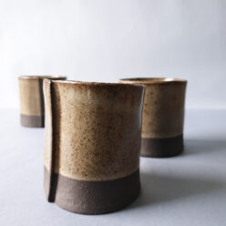 Koffiemok zwart met grijs glazuur 4